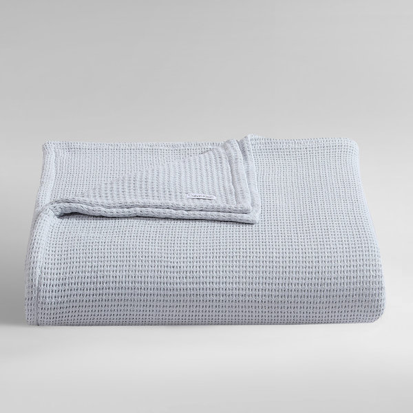 Calvin Klein Solid Cotton Reversible Blanket Wayfair